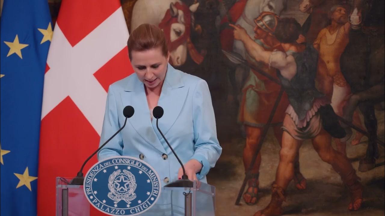 La premier di Danimarca, Mette Frederiksen a Palazzo Chigi