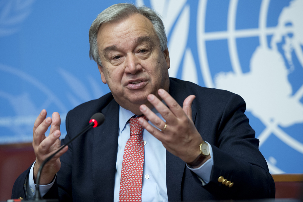 Il segretario generale delle Nazioni Unite, Antonio Guterres