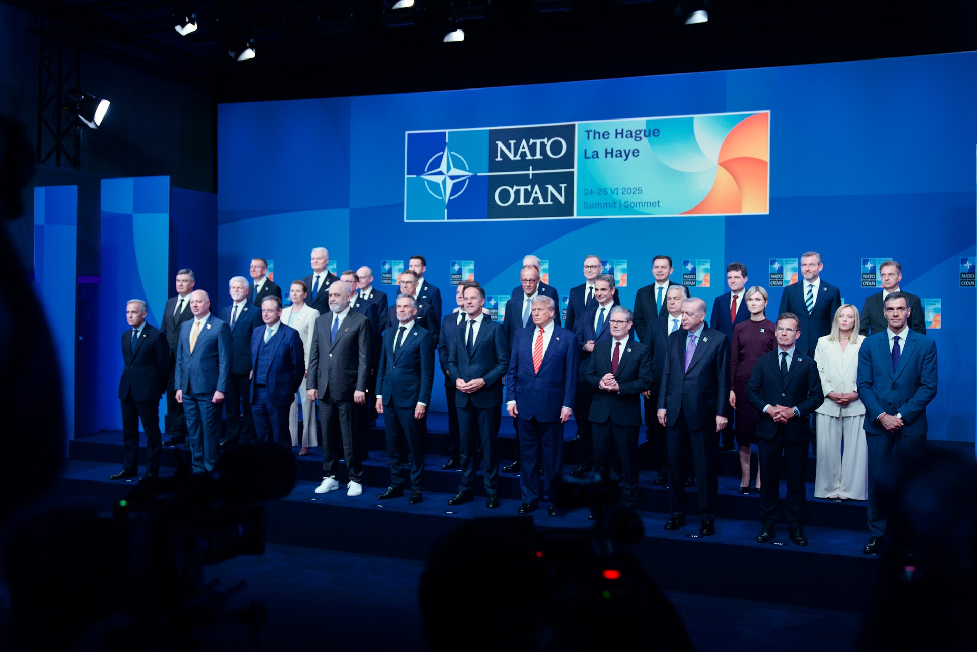 La presidente del Consiglio, Giorgia Meloni, al vertice Nato All'aja