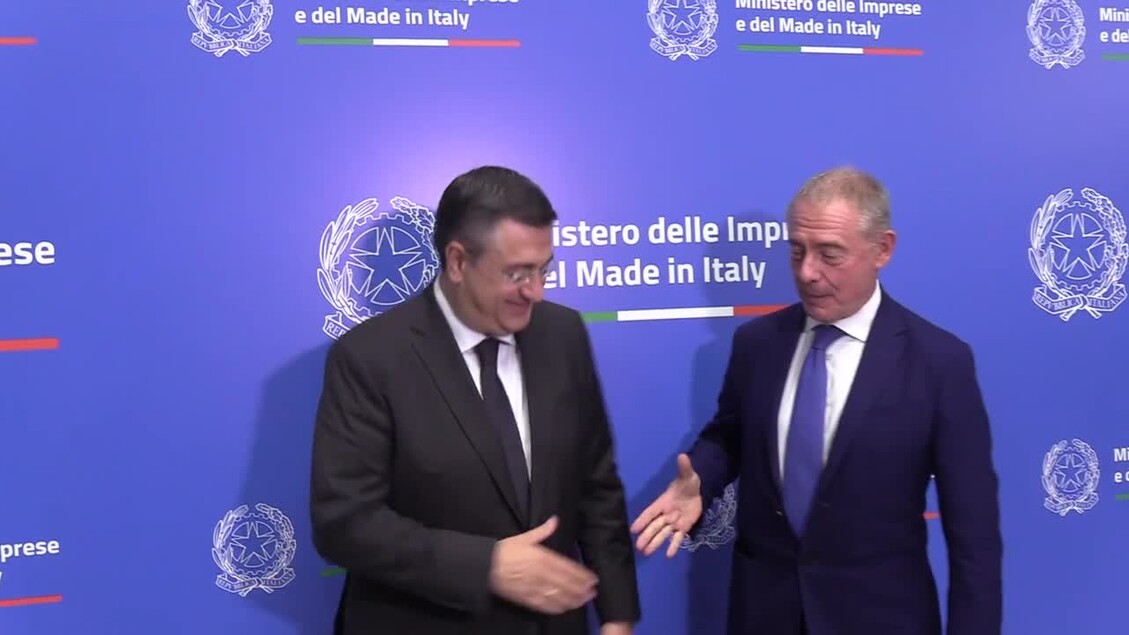 Il commissario europeo per i Trasporti e il Turismo sostenibile, Apostolos Tzitzikostas, in occasione della sua prima visita ufficiale in Italia quale membro della Commissione UE, e Il ministro delle Imprese e del Made in Italy, Adolfo Urso