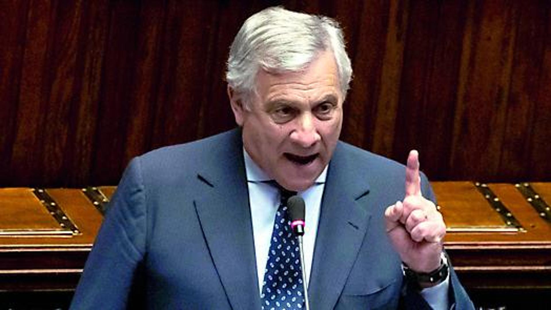 Il vicepremier e ministro degli Esteri, Antonio Tajani, nel corso dell'informativa davanti alle Commissioni riunite di Esteri e Difesa della Camera e del Senato